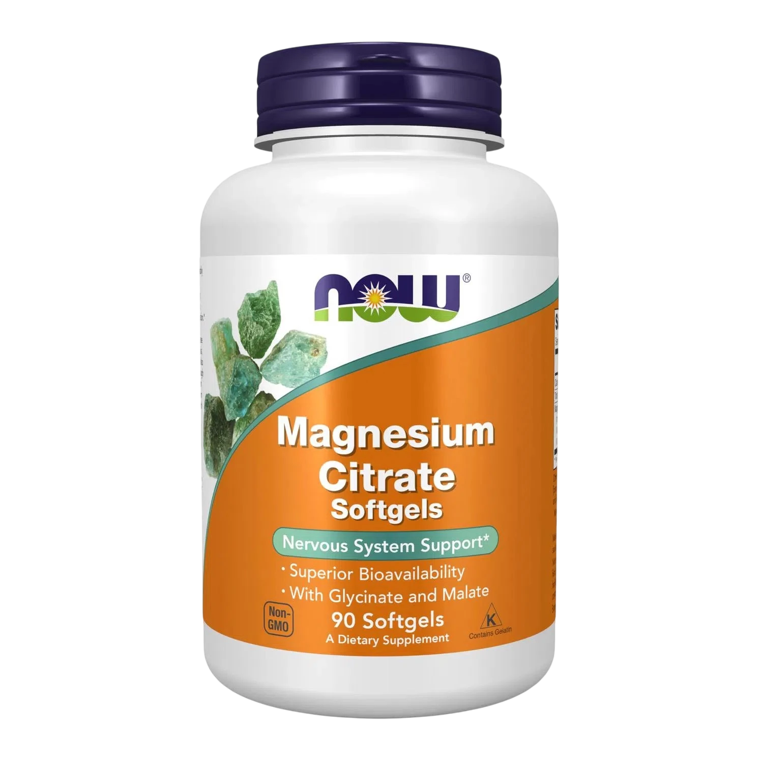 Citrato de magnesio, 90 Softgels – NOW Foods-Wellu